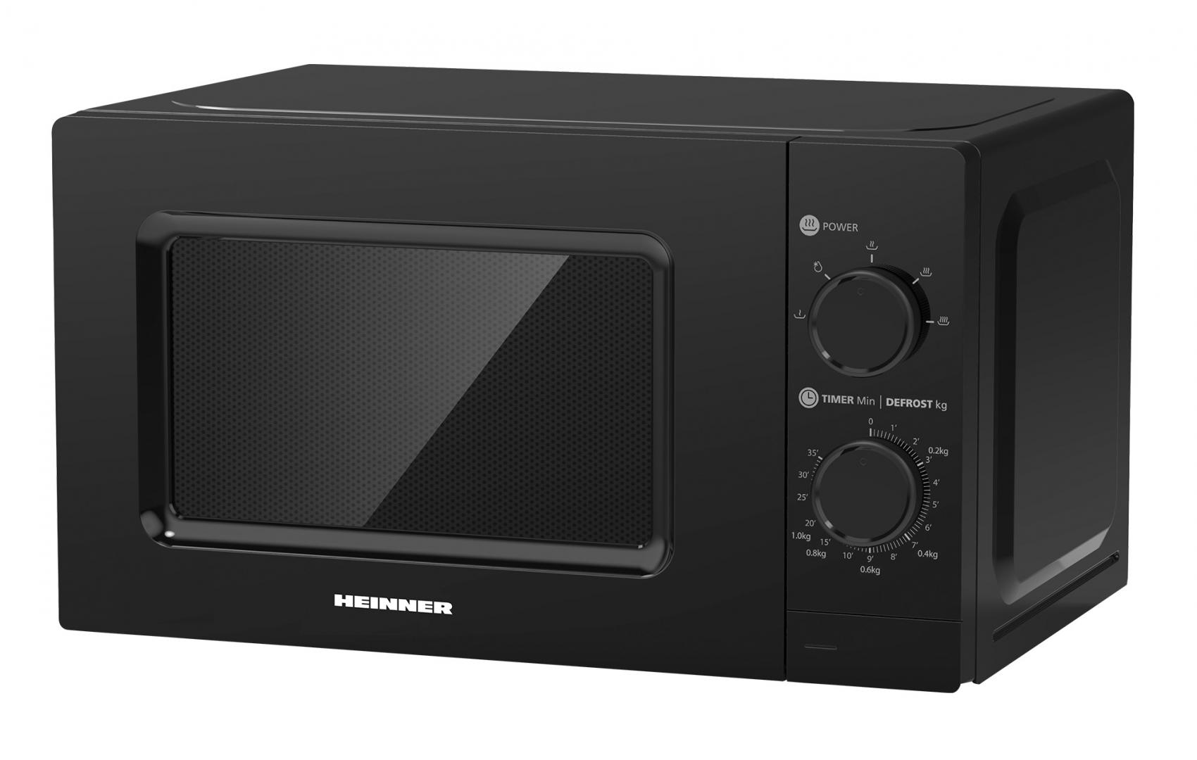 Cuptor Microunde Heinner 20L 700W Negru - Control Mecanic