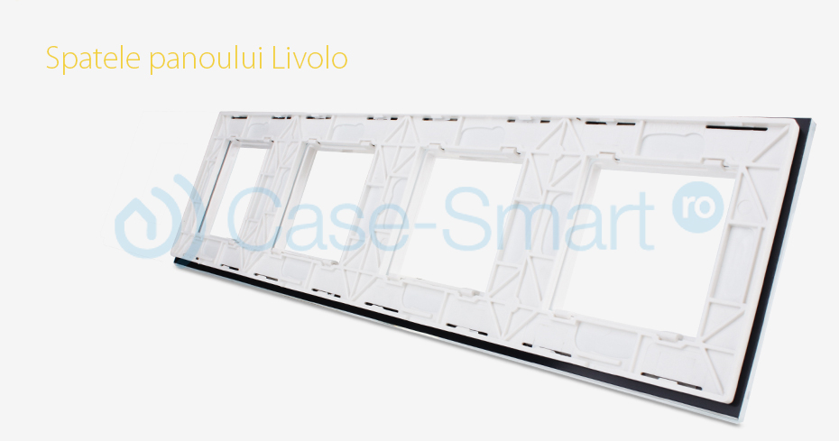 Rama Priză Cvadruplă Livolo, Sticlă Cristal - imagine 4