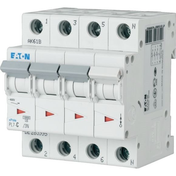 Siguranta Automata Eaton 25A 3P+N, Protectie Eficienta