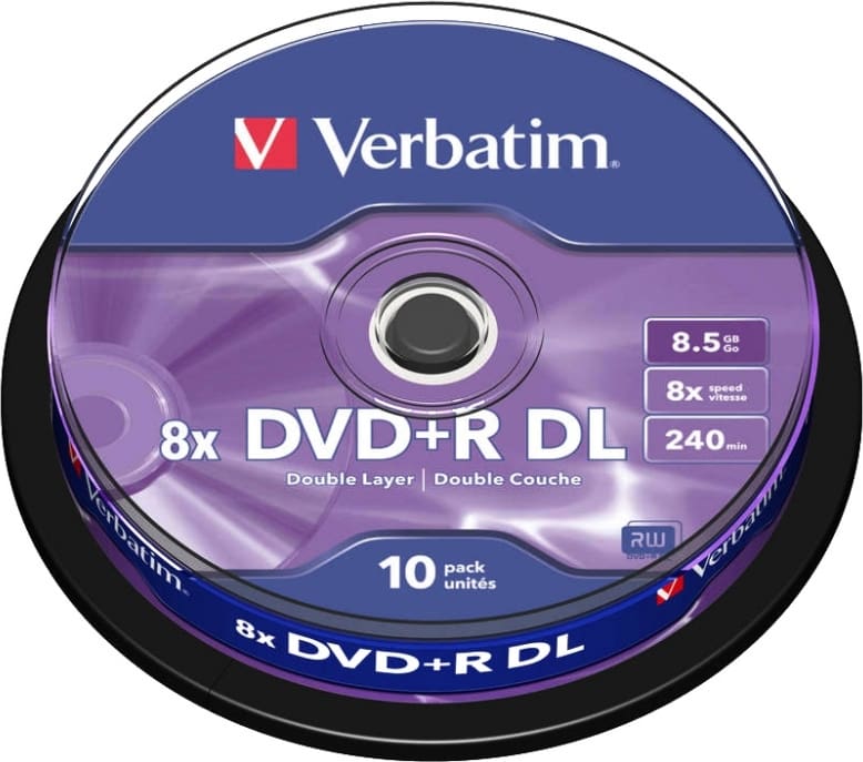 Discuri DVD+R Verbatim 8.5GB Double Layer - 10 bucăți