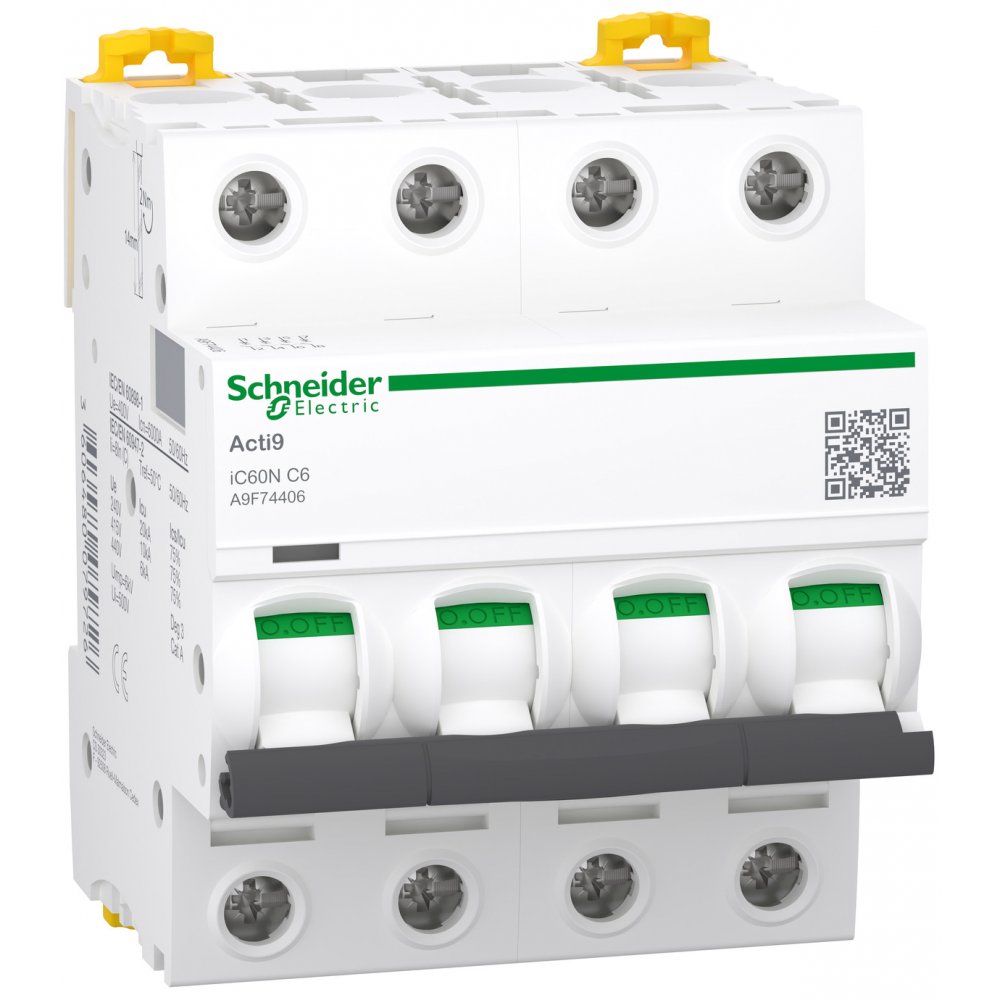 Siguranta Acti9 iC60N 4P 6A Schneider