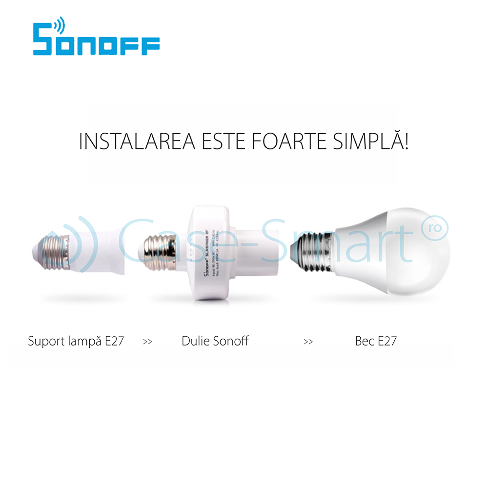 Dulie Inteligentă Wi-Fi E27 Sonoff Control - imagine 5