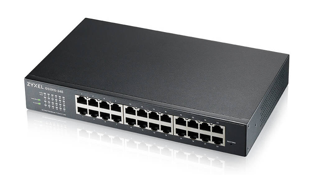 Switch Zyxel GS1915-24E, 24 porturi GbE, PoE+, management