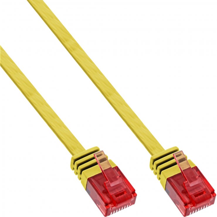 Cablu Rețea RJ45 Flat Cat.6 UTP 10m InLine Galben