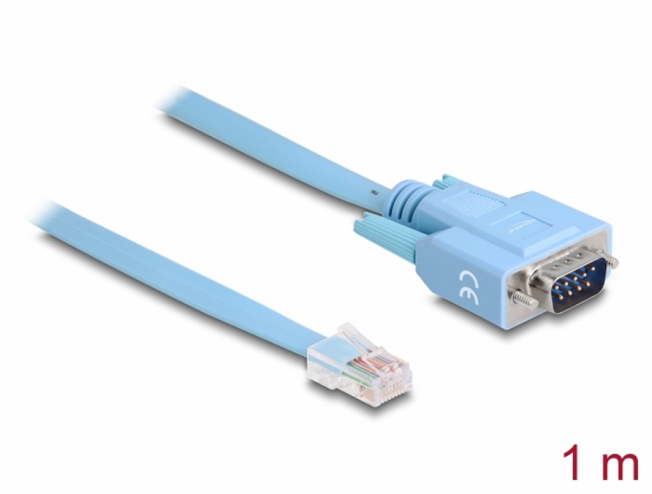 Cablu Delock RS-232 DB9 la RJ45, 1m, Console Cisco