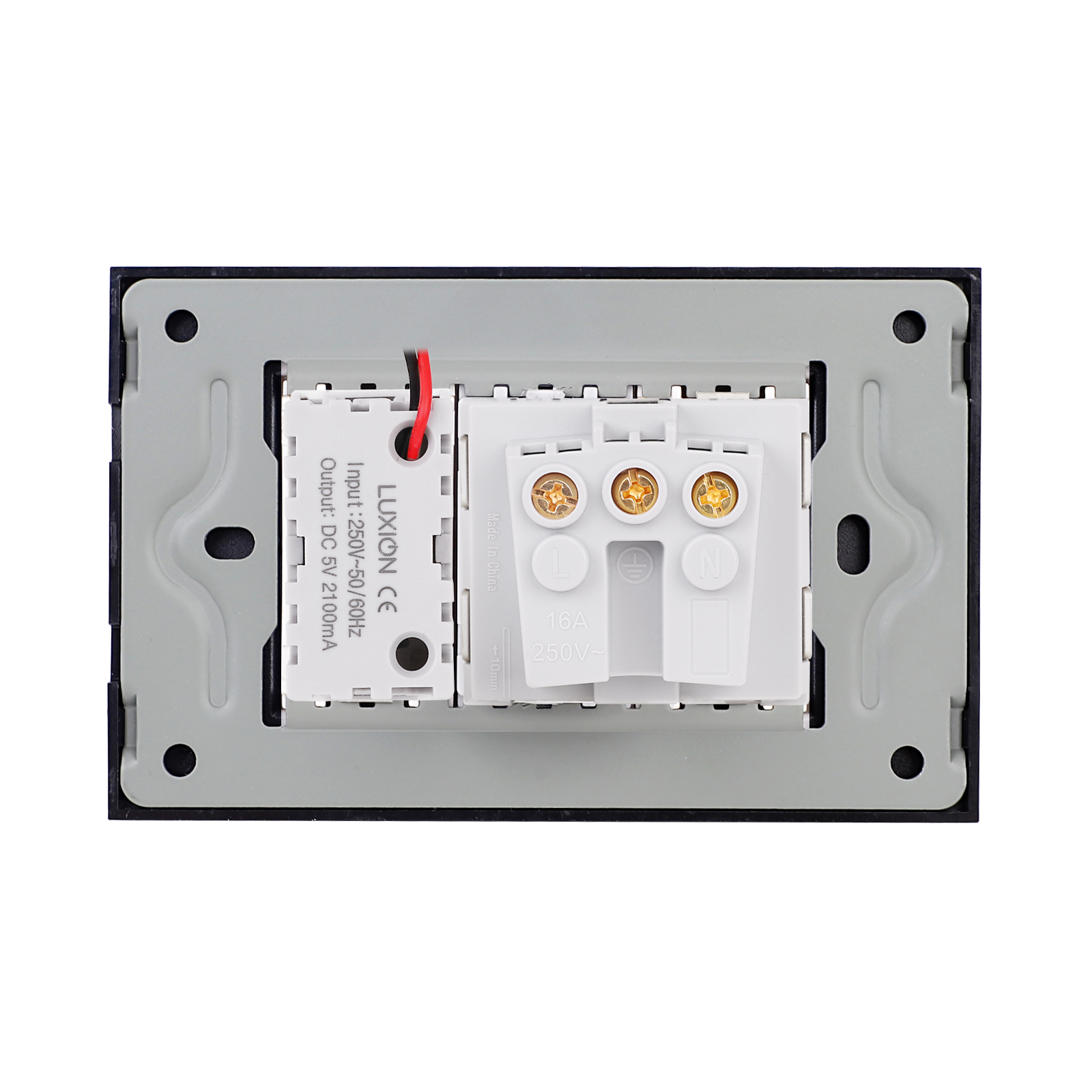 Priza Schuko si USB A+C cu Rama din Sticla LUXION, 3M - imagine 8