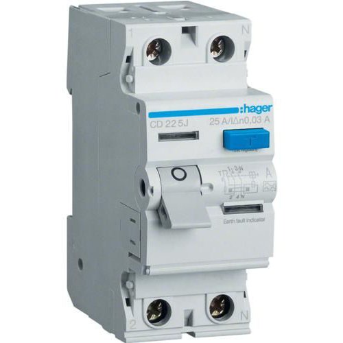 Intrerupator dif Hager 2P 63A Siguranta