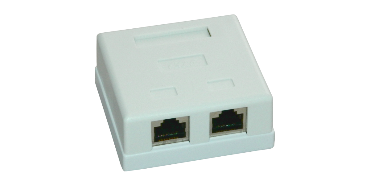 Priza FTP Dubla Cat.6 EMTEX EMT-FTP6-2P-PT - Conexiune Stabila