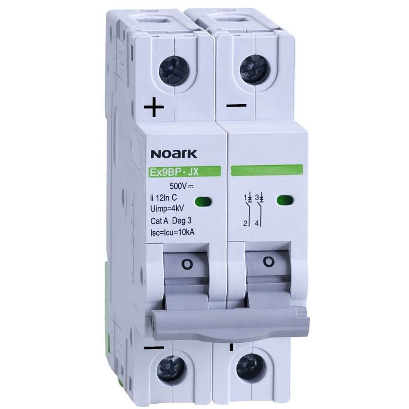 Siguranță automată DC Noark Ex9BP-JX 2P 16A 500V
