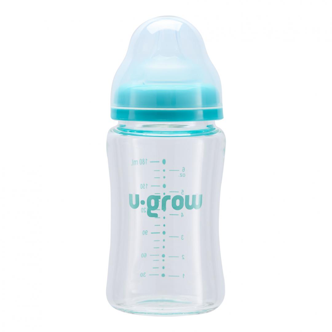 Biberon U-GROW Sticlă 180 ml + 2 Tetine | Generic