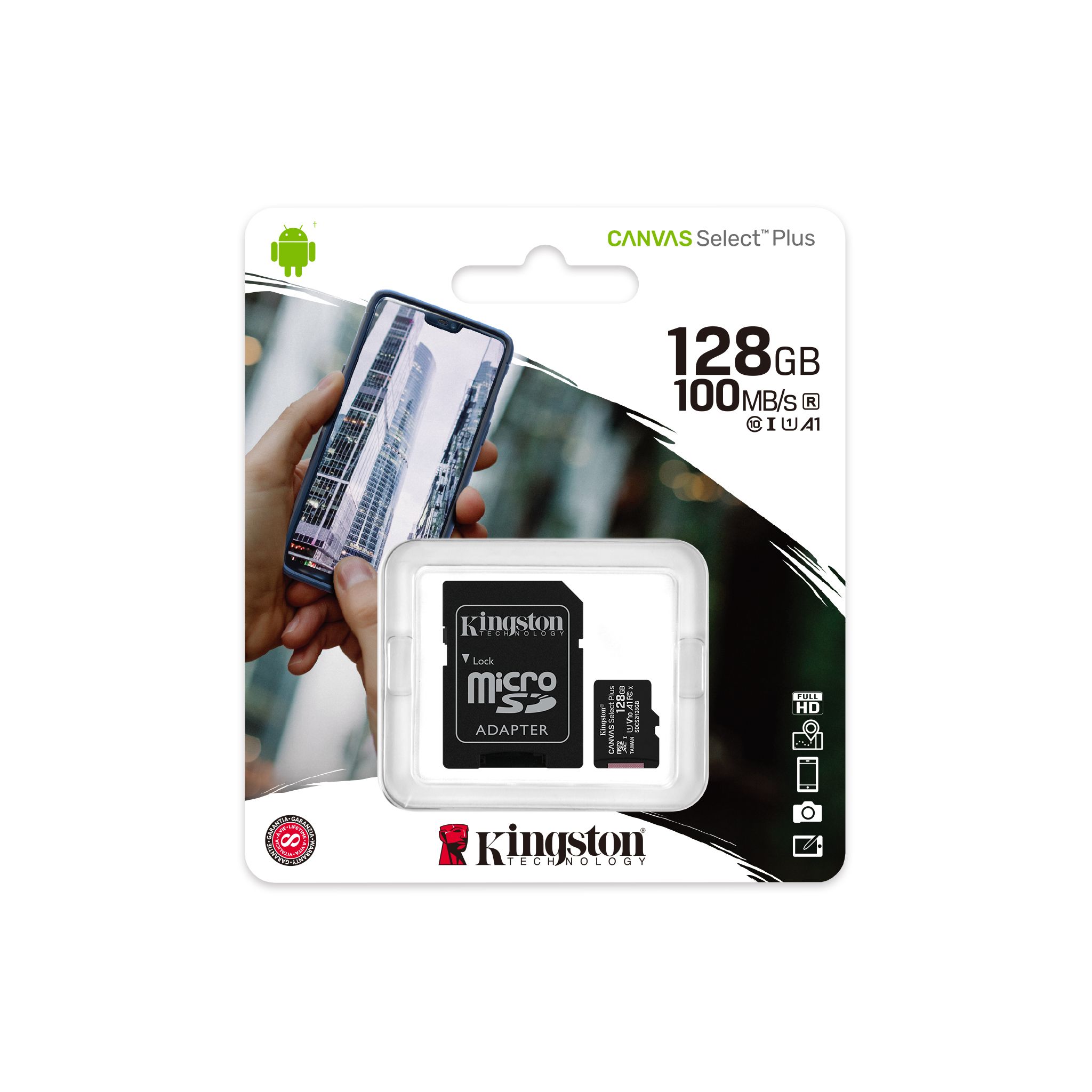 Card MicroSD Kingston Select Plus 128GB cu Adaptor SD - imagine 3
