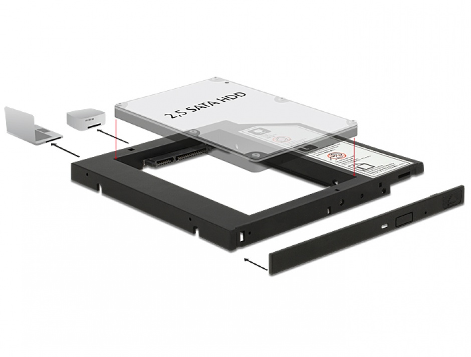 Delock 62669: Rack Instalare Slim SATA 2.5"