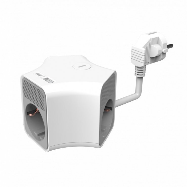 Prelungitor 3 prize Schuko + USB-A/C 1.4m Alb