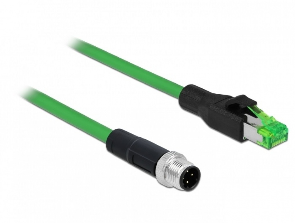 Cablu Delock M12-RJ45 Industrial 2m