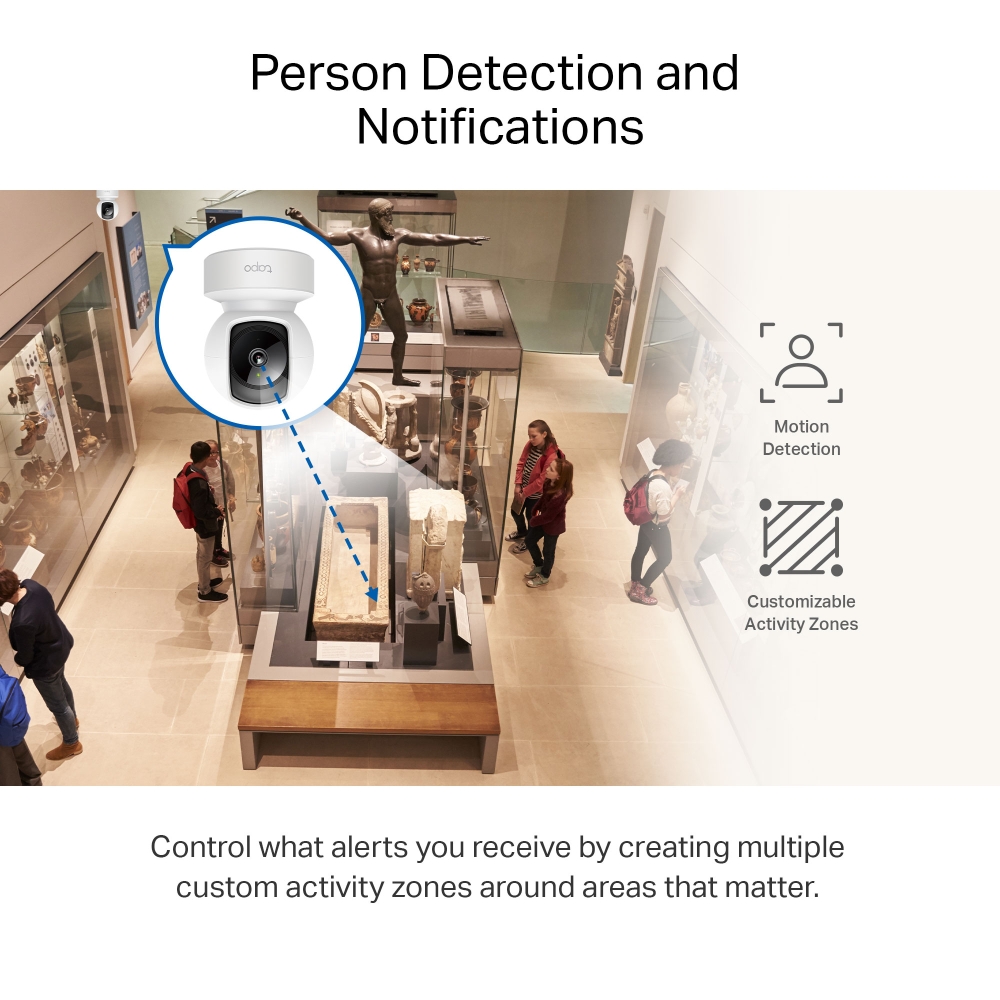 Cameră de supraveghere TP-LINK Tapo C212 2K cu Port Ethernet și Pan/Tilt - imagine 4