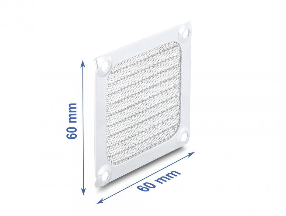 Grilaj ventilator 60mm Delock 67455, filtru inox IP40