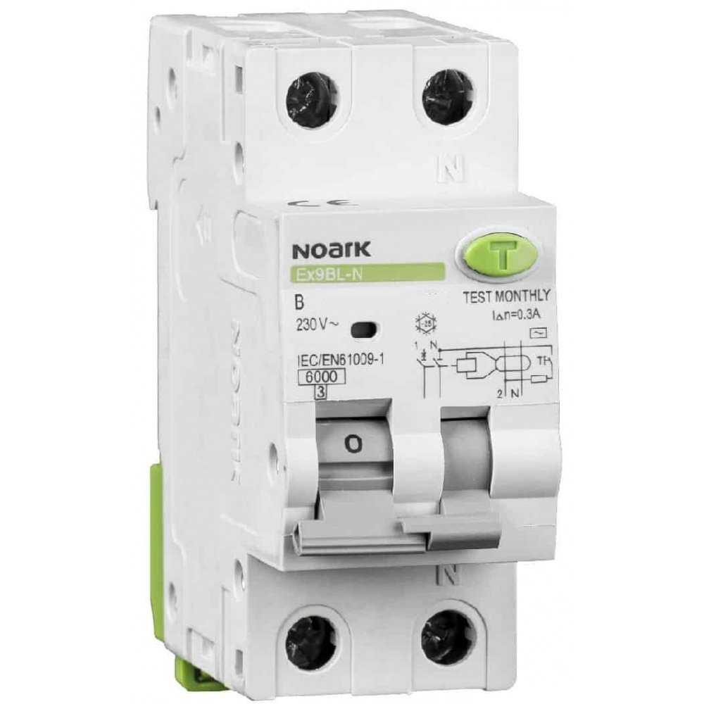 Intrerupator RCBO Noark 1P+N 25A 30mA Siguranta - imagine 1