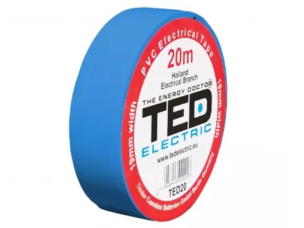 Banda Izolatoare PVC TED 20m Albastră