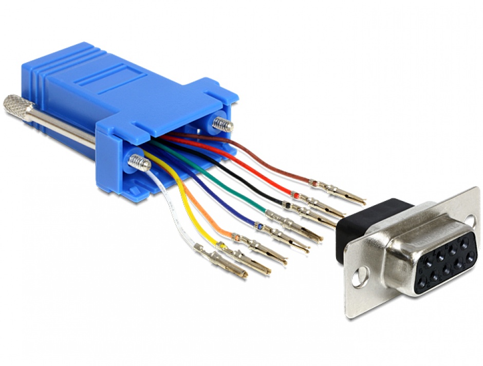 Adaptor D-Sub 9 la RJ45 M-M Delock