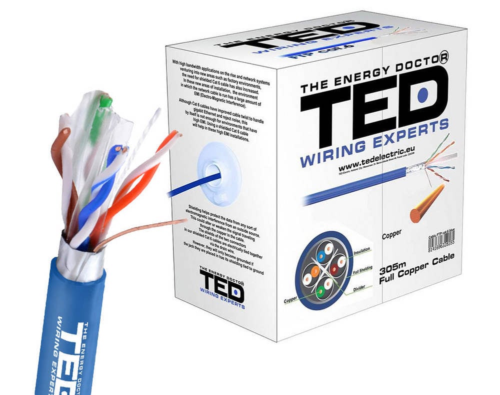 Ted CAT6 FTP 305m - Retea Gigabit Stabila