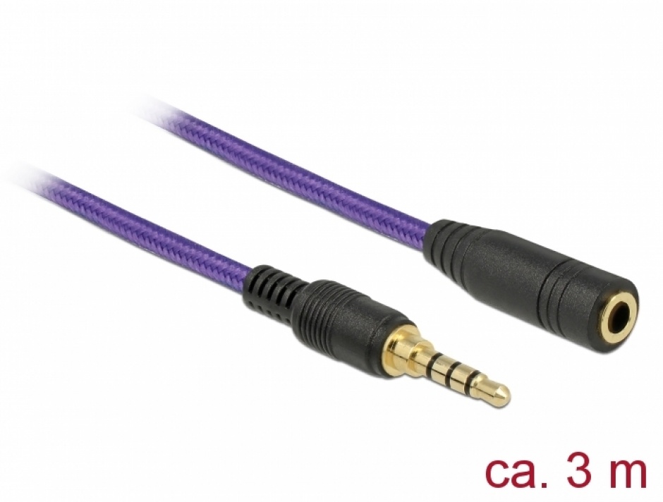 Cablu prelungitor Jack 3.5mm 3m Delock Mov