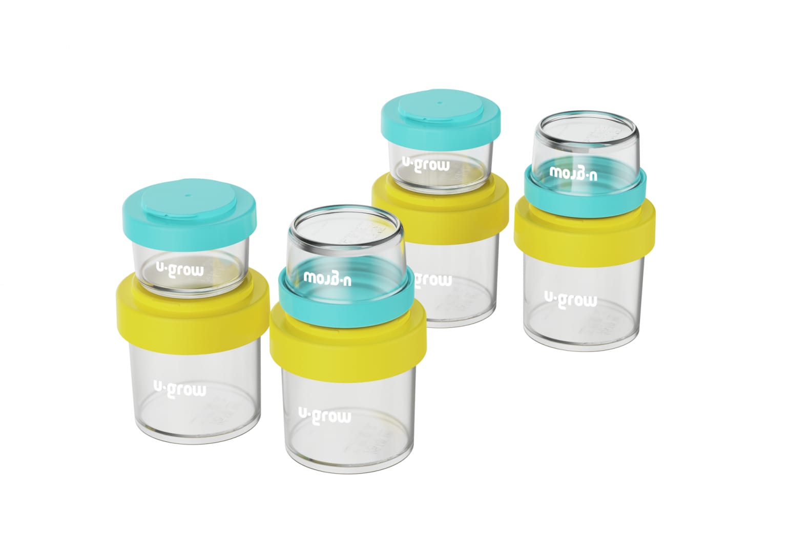 Recipiente U-GROW 8 piese - Set Stocare Hrană Bebeluși - imagine 7