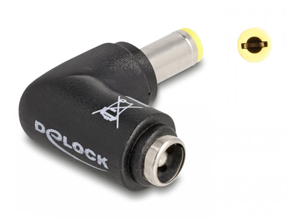 Adaptor DC Unghi 90° Delock 5.5x2.5mm
