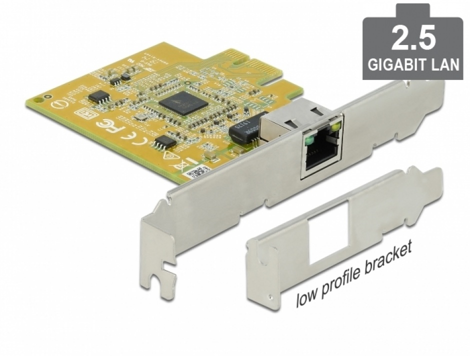 Placă Rețea Delock 2.5G PCIe, Gigabit LAN