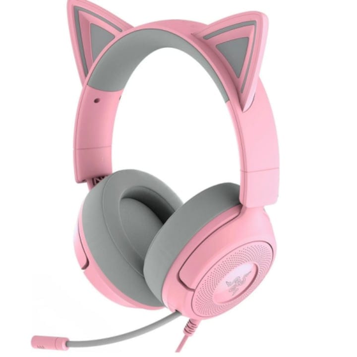 Căsti Gaming RAZER Kraken Kitty V3 X Roz, USB - imagine 5