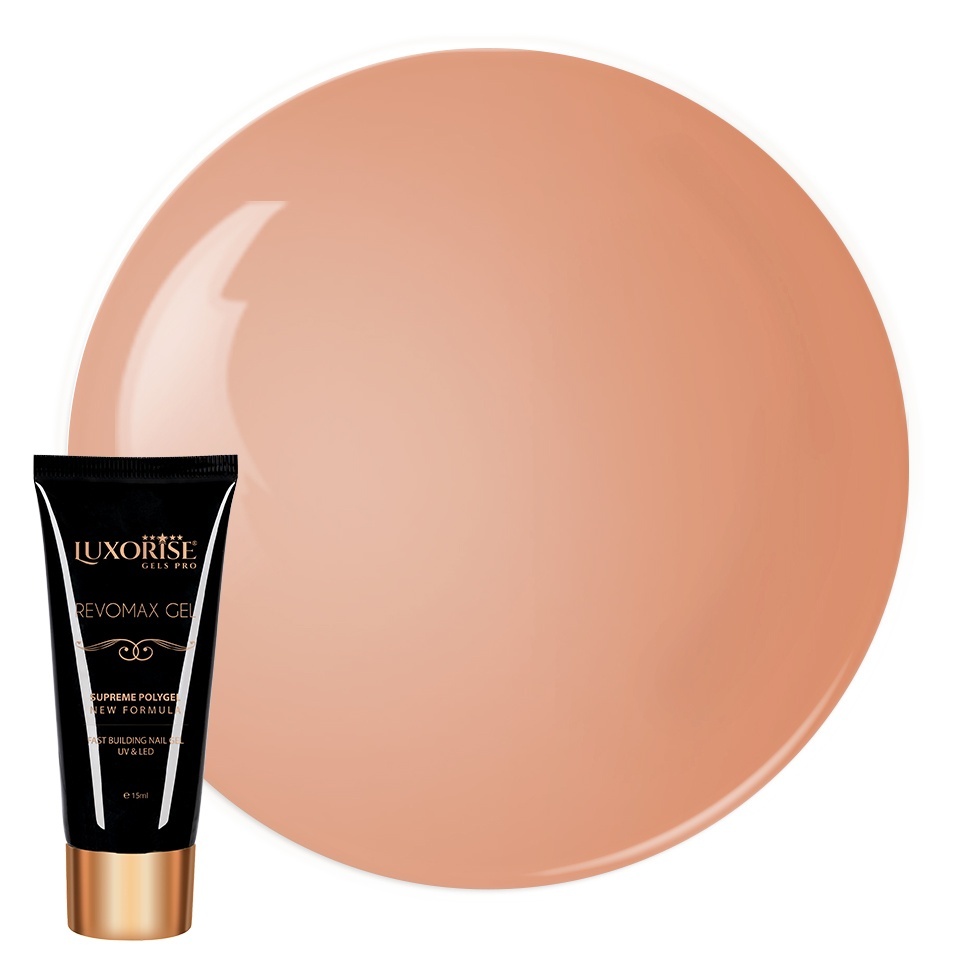 Polygel Luxorise Caramel Nude 15ml | Modelare Ușoară