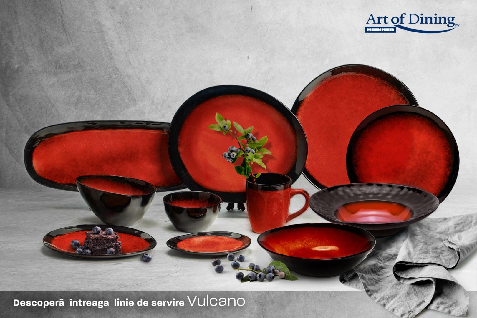 Farfurie Ceramică 28 cm Vulcano Heinner - Art of Dining - imagine 7