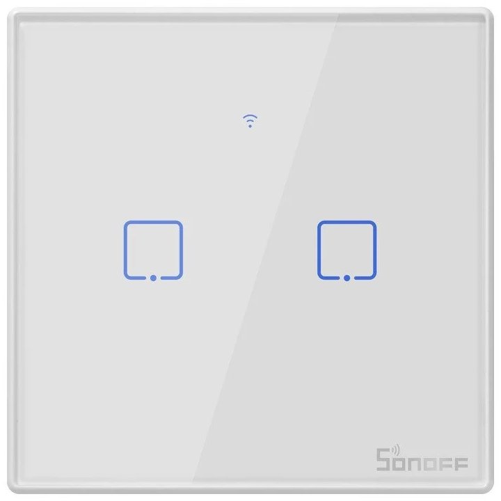 Intrerupător Smart Touch WiFi Sonoff T2 EU, 2 Canale - imagine 1