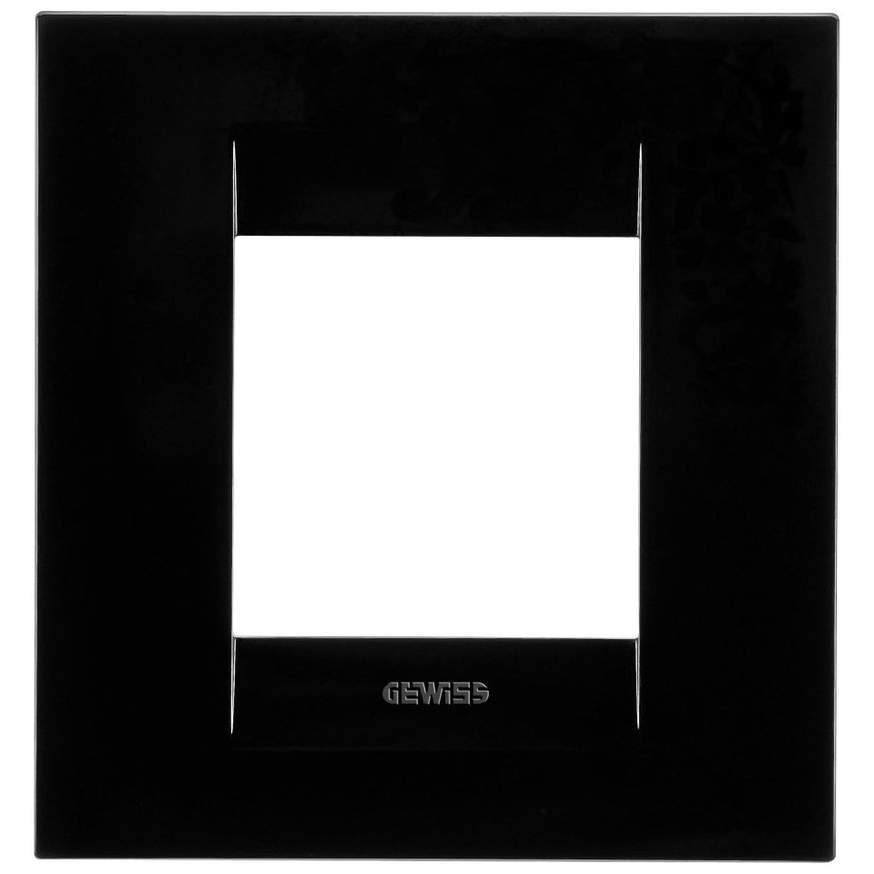 Rama ornament 2 module Gewiss Chorus Geo, Negru