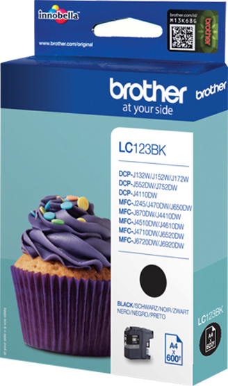 Cartus Cerneala Brother LC123BK Original - Negru, 600 pagini - imagine 3