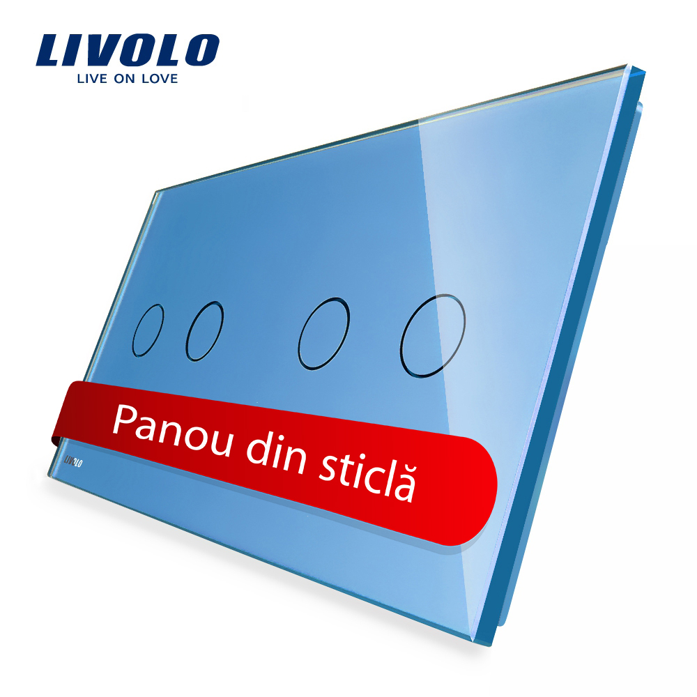 Întrerupător Touch Dublu Livolo, Sticlă - imagine 11