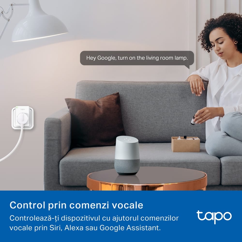 Priză Inteligentă TP-Link Tapo P100M Matter WiFi Alb - imagine 7