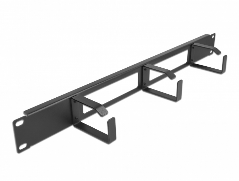 Organizator Cabluri 19" 1U, 3 Inele, Delock