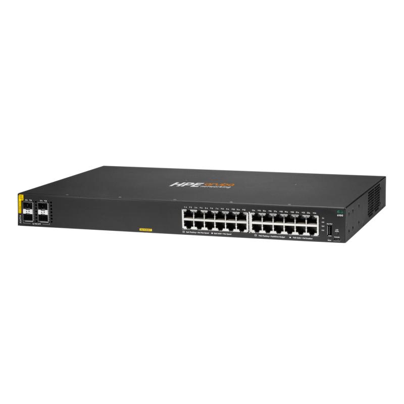 HPE Aruba CX 6100 Switch 24G PoE 4SFP+ 370W - Rețea Enterprise