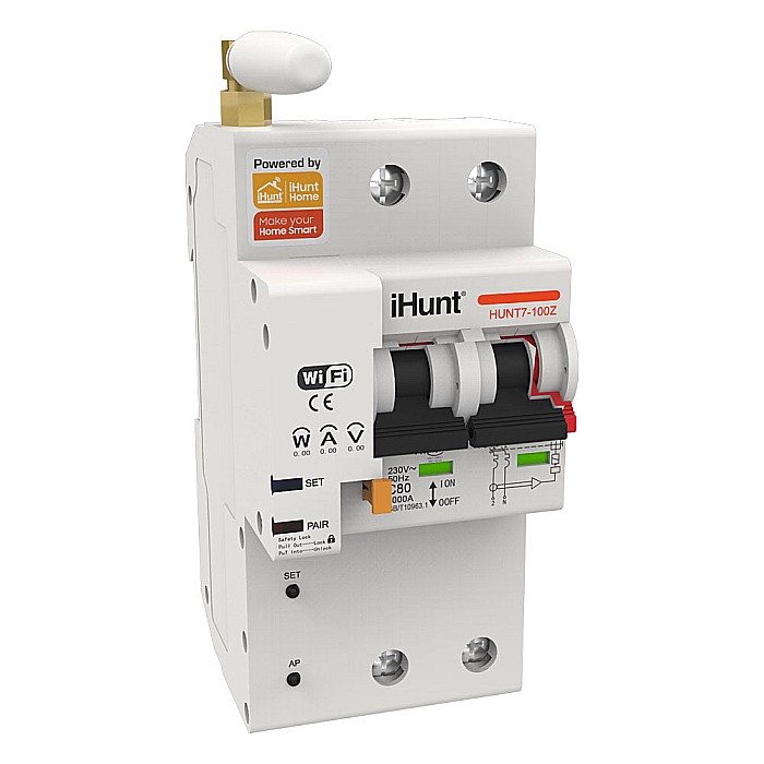 Siguranta Smart iHunt 2P 40A cu WiFi si Contorizare