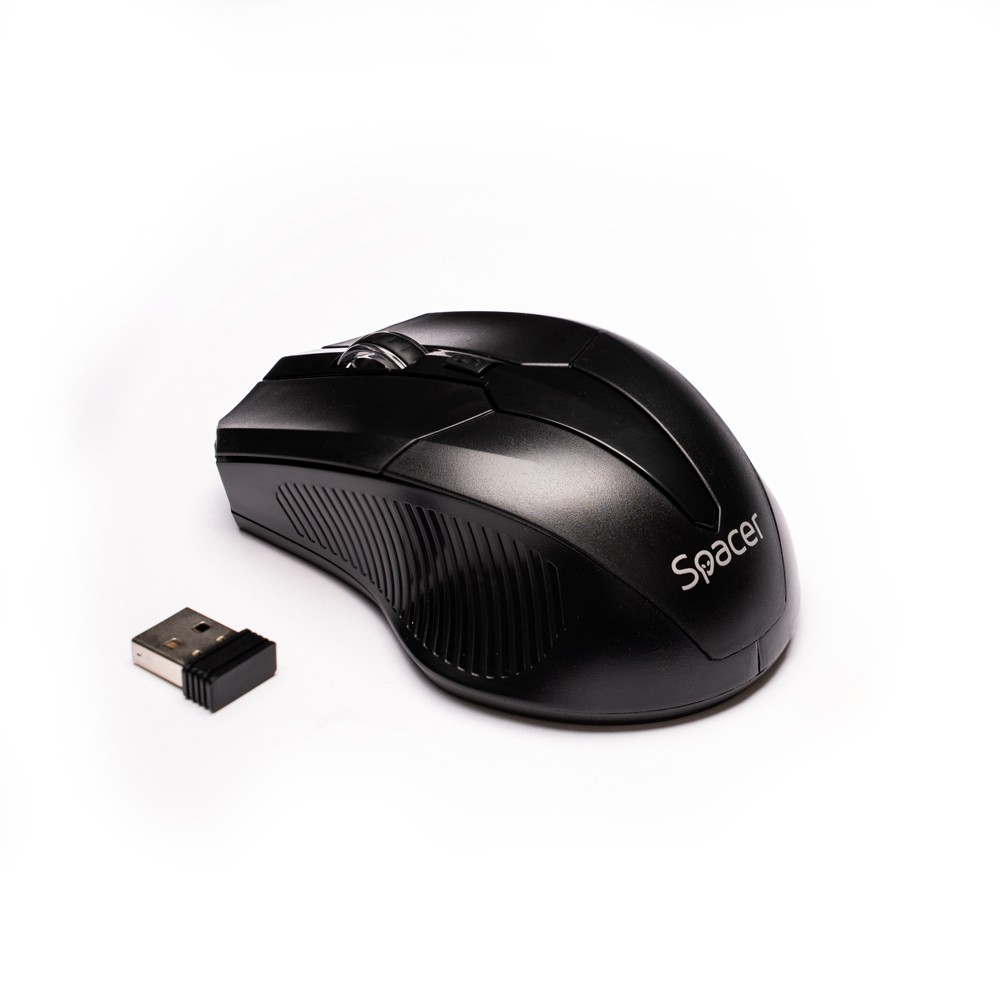 Mouse Wireless Spacer SPMO-W02 Negru - 1600 DPI, Ergonomic