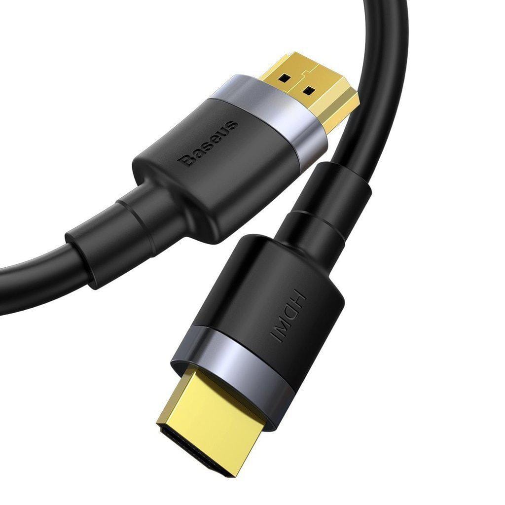 Cablu HDMI 4K 60Hz Baseus Cafule 1m Negru - Conectori Auriti - imagine 4