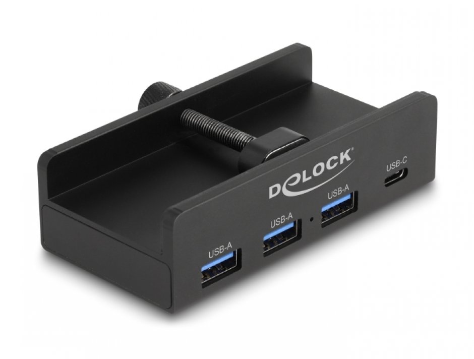 Hub USB Delock 5Gbps, Montare Monitor, 4 Porturi