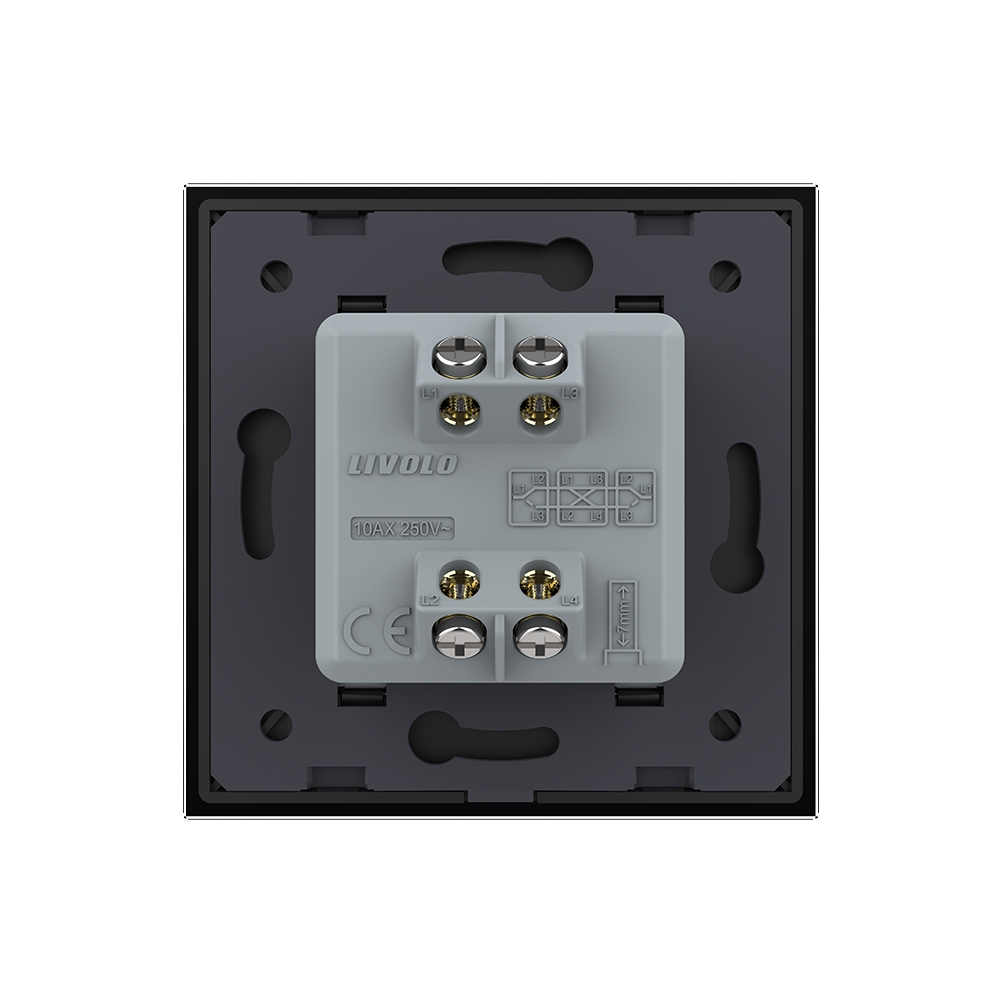 Intrerupator Livolo Sticla, 2 Module, Cap Cruce - imagine 8