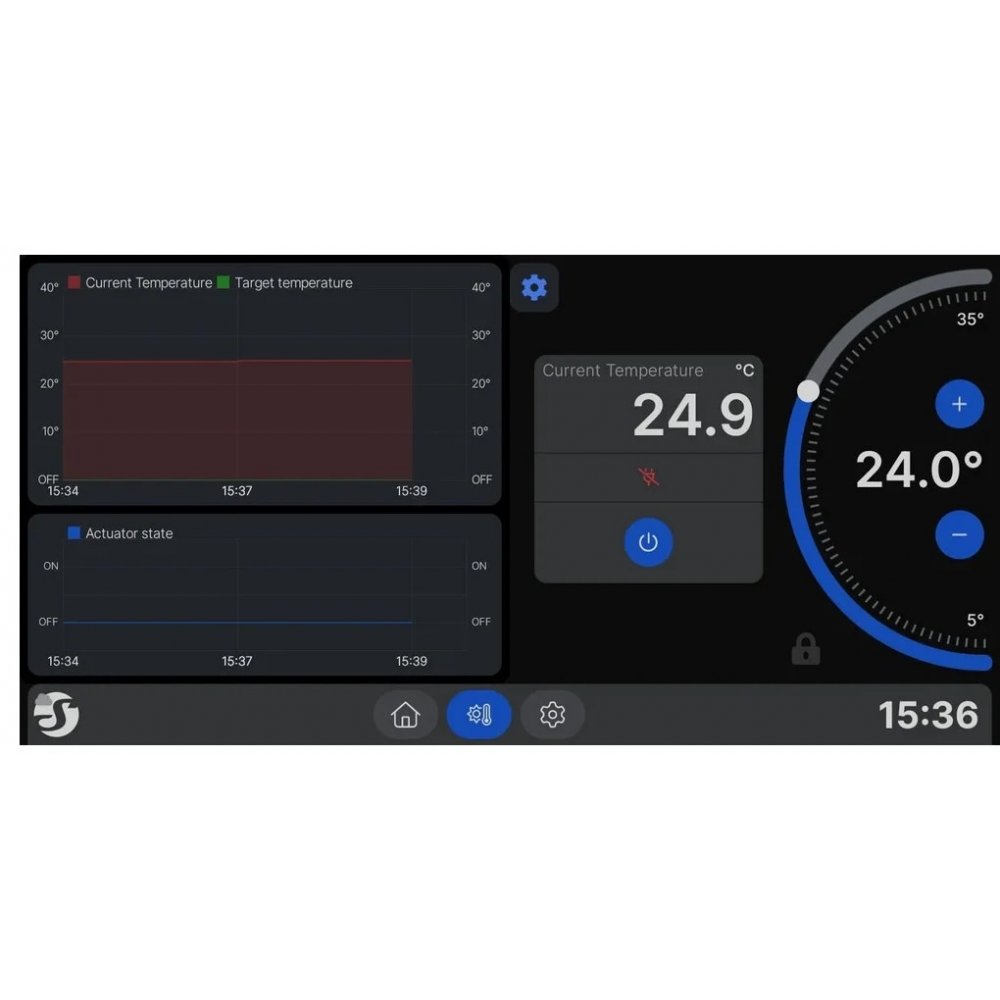 Shelly Wall Display X2 Negru - Ecran 6.95" Smart Home