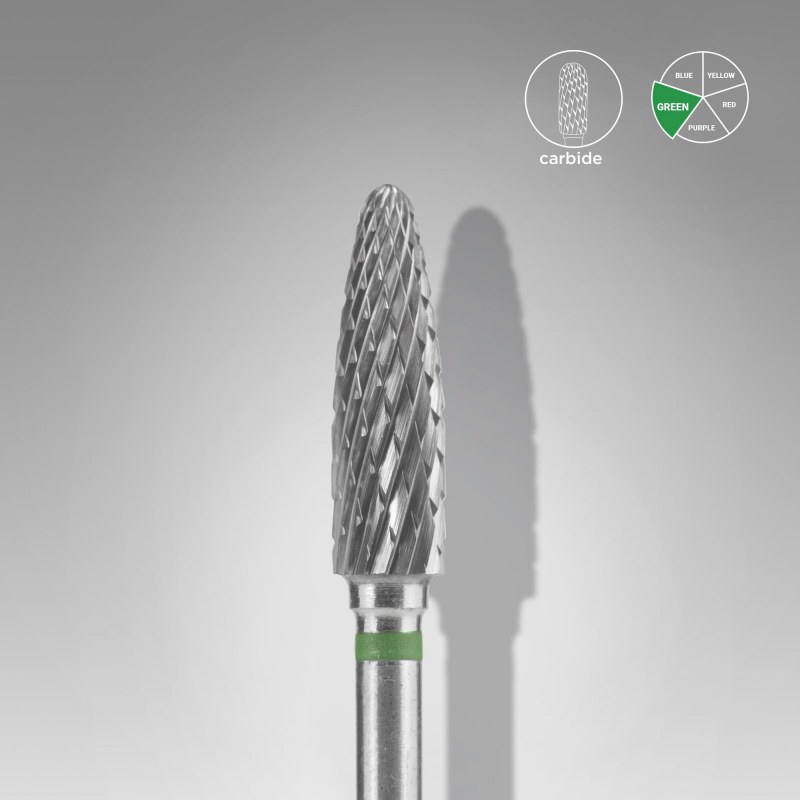 Capăt freză carbid Staleks Expert dura 4 mm, formă porumb