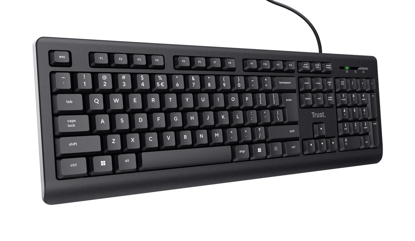 Tastatura cu fir Trust Negru - Confort și Precizie