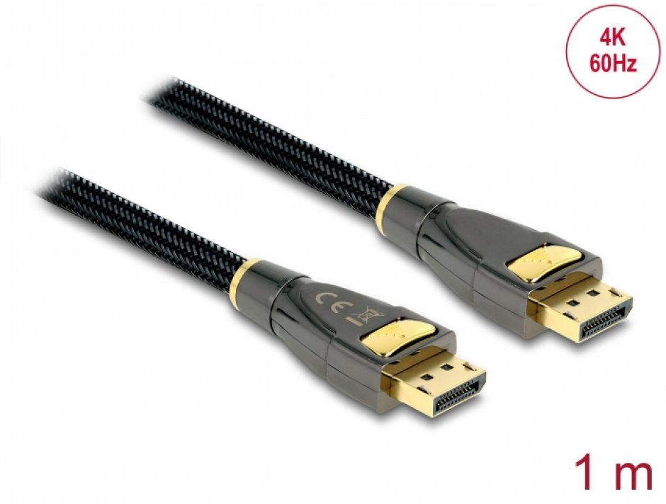 Cablu DisplayPort 4K 60Hz 1m Delock