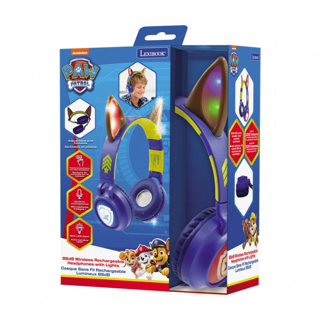 CASTI 3D WIRELESS LUMINOASE, PAW PATROL