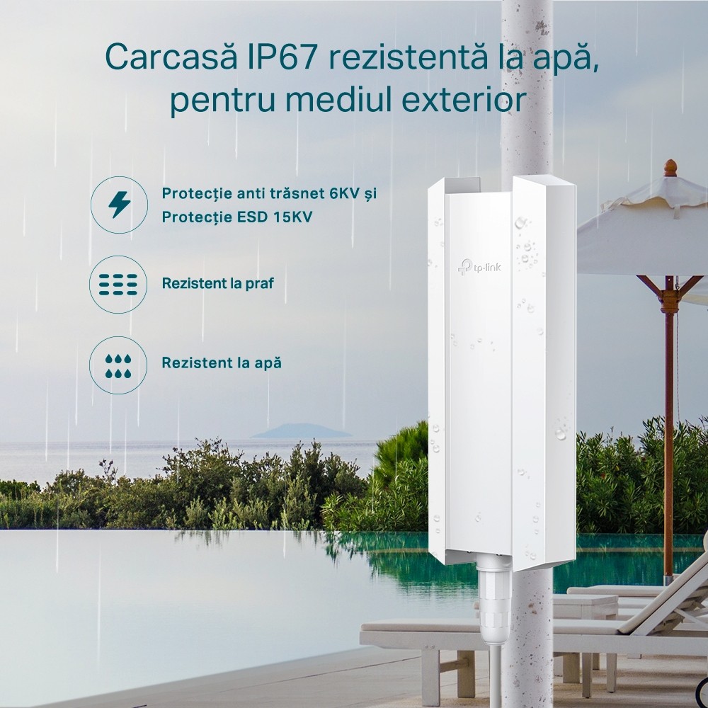 TP-LINK EAP610 Outdoor, AX1800, Wi-Fi 6 Exterior - imagine 7