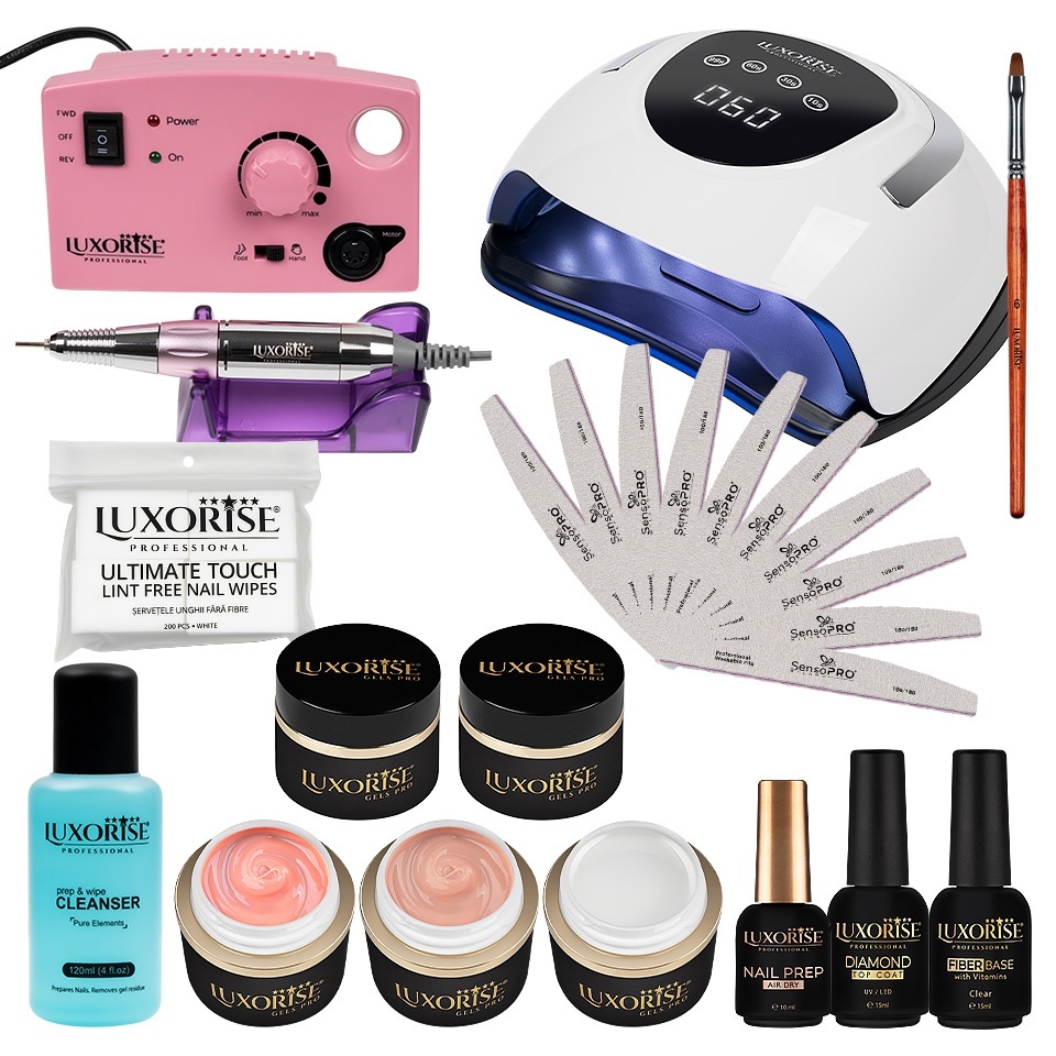 Kit Unghii False PRO102 Gel & Freza Luxorise